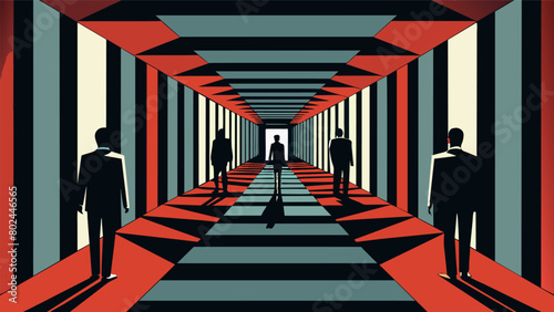 As they walked through the hall the mirrors seemed to multiply ping them in a neverending maze of distorted reflections..