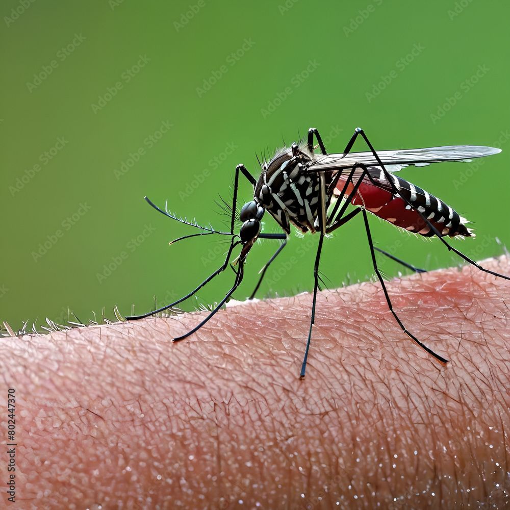 a mosquito sits on a man's hand and bites a mosquito sits on a man's hand and bites