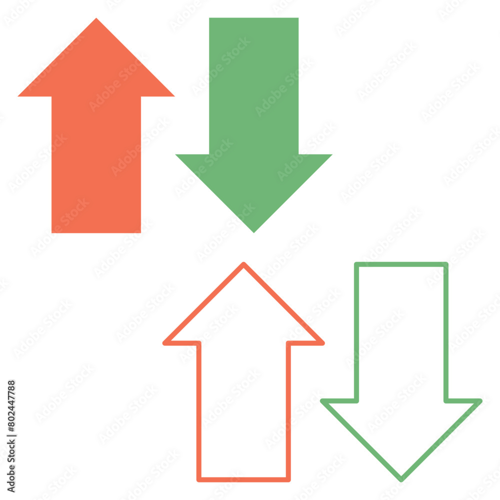 up and down arrows icon vector up and down arrows icon vector