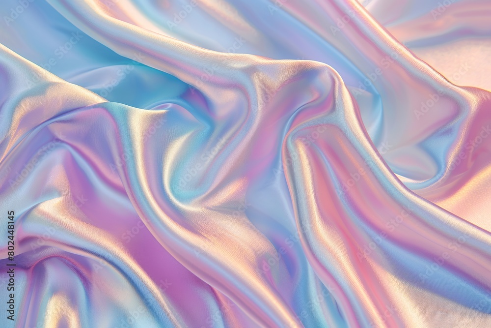 Obraz premium Pink and blue silk fabric background