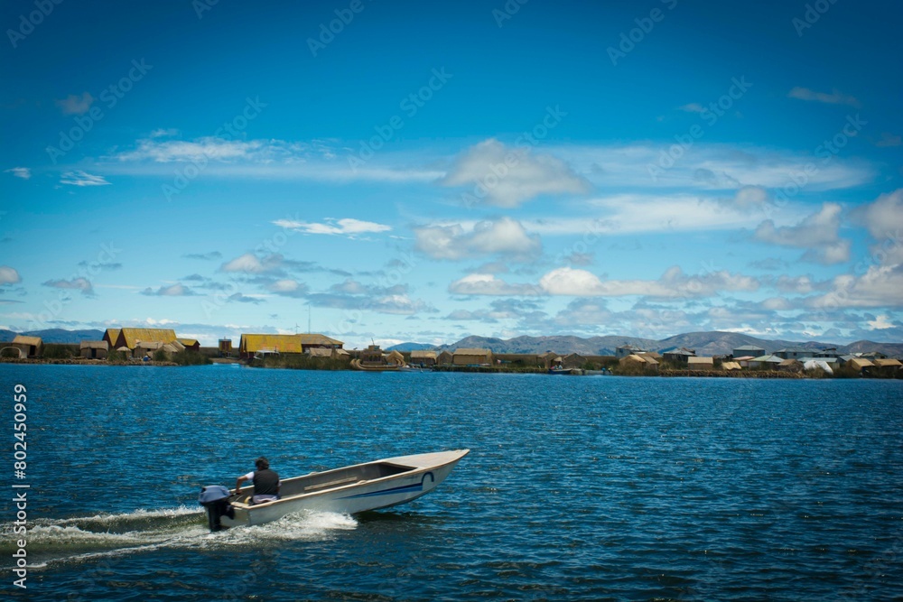 Obraz premium Puno Peru Andes mountain landscape background