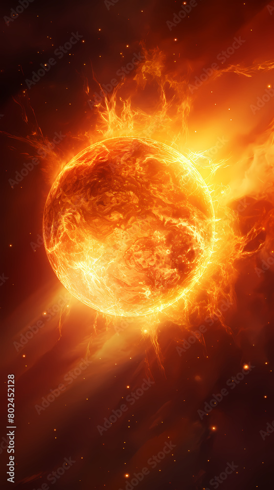 A huge star shines brightly