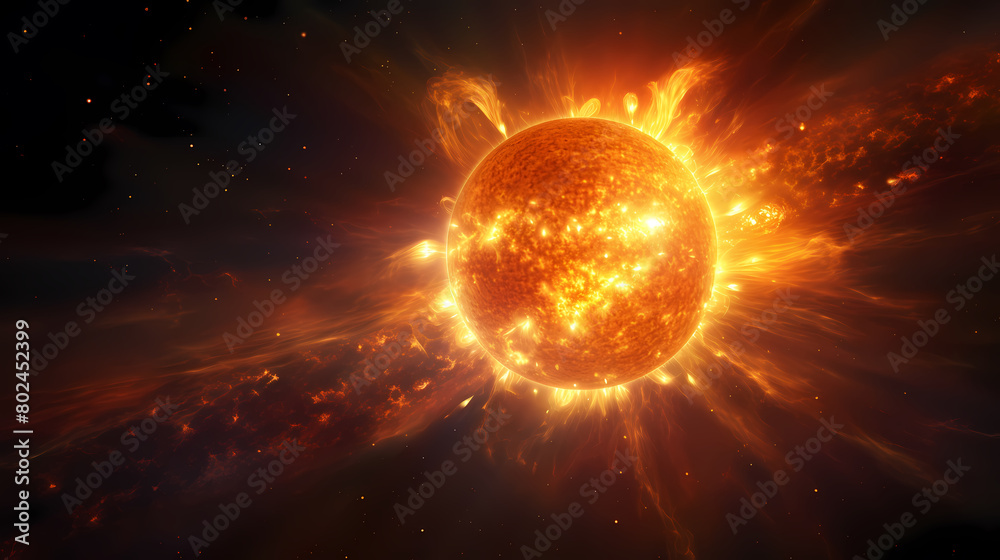 A huge star shines brightly A huge star shines brightly