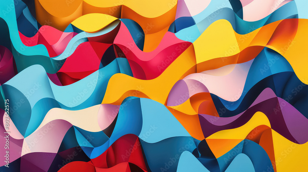 Vibrant colorful abstract wavy background Vibrant colorful abstract wavy background