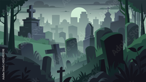 On the outskirts of the city the overgrown cemetery is shrouded in shadows leaving visitors with a sense of unease and doubt about what may lay.