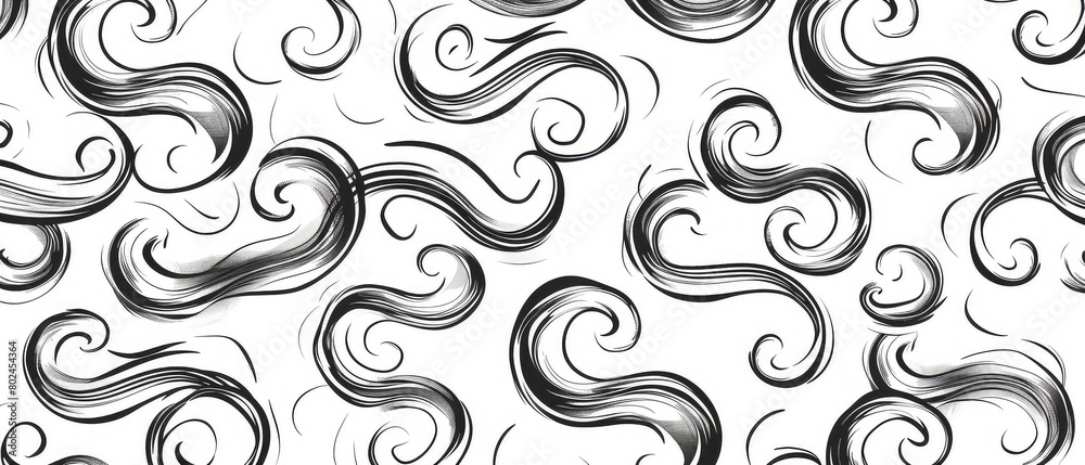 Abstract black brushstrokes on white background Abstract black brushstrokes on white background