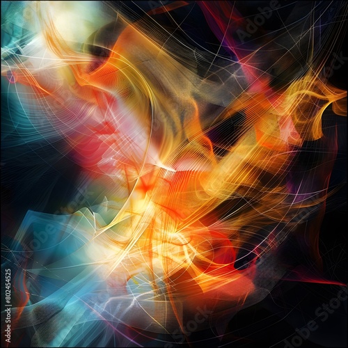 Glowing Abstract Image for Attention to Subtle Details