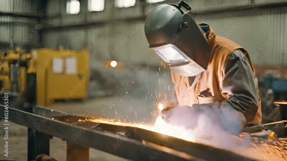 welding within an industrial setting, emphasizing the intense concentration and skill involved welding within an industrial setting, emphasizing the intense concentration and skill involved