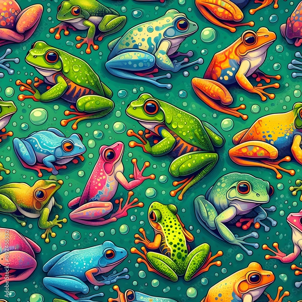 pattern with frogs pattern with frogs