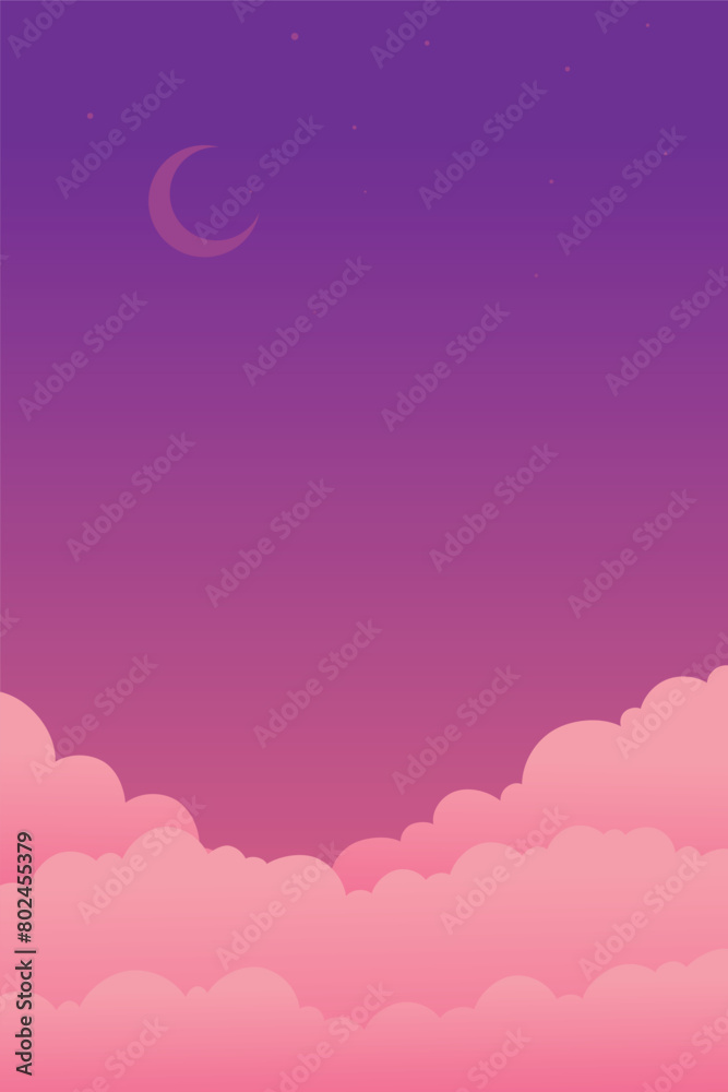 sky and cloud background, blue background, vector illustration, cloud background.	
