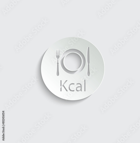 calorie icon vector diet sign kcal icon