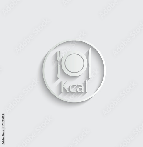 calorie icon vector diet sign kcal icon
