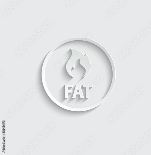 burn calorie icon vector diet sign kcal icon