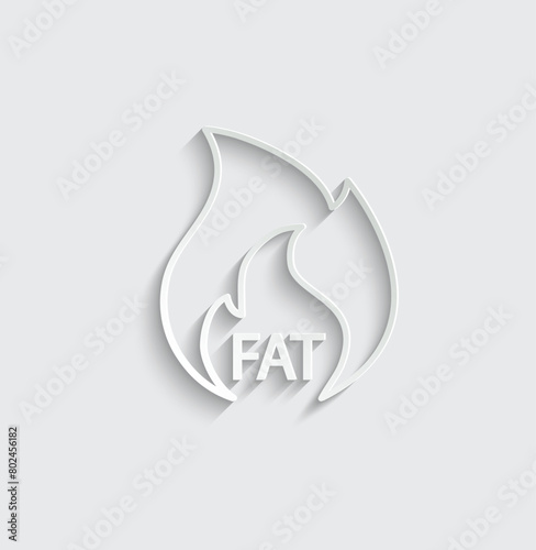 burn calorie icon vector diet sign kcal icon