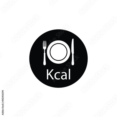 calorie icon vector diet sign kcal icon