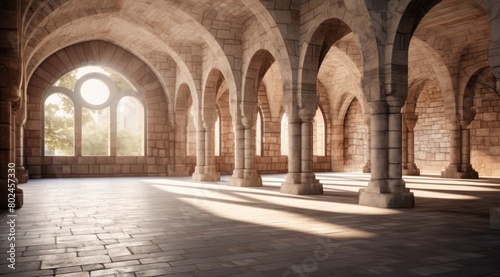 Majestic Arched Hallway with Sunlight © Balaraw