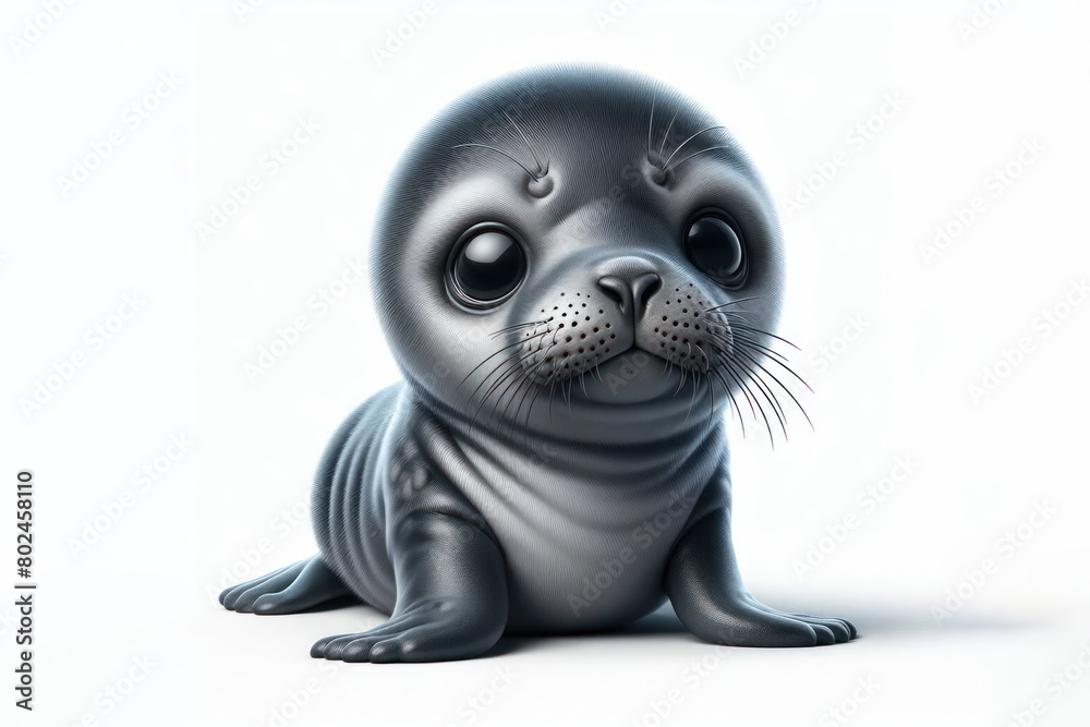 Baby Seal isolated on white background Baby Seal isolated on white background
