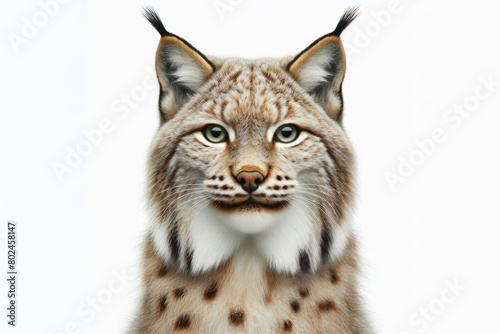 Canada Lynx isolated on white background