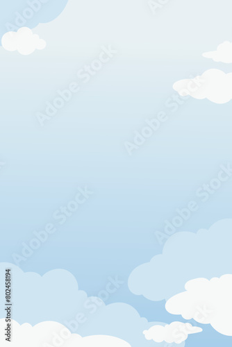 sky and cloud background, blue background, vector illustration, cloud background. 