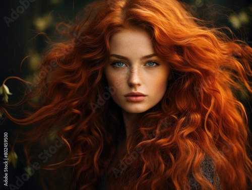 Captivating Redhead with Striking Eyes