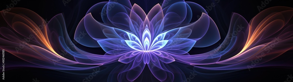 Obraz premium Vibrant Fractal Flower Artwork