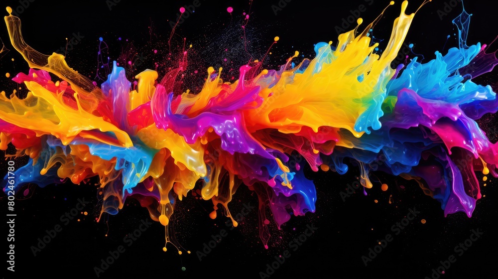 Vibrant Colorful Splash of Paint