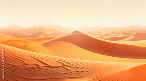 Serene Desert Landscape at Sunset