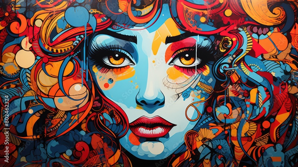 Vibrant Abstract Portrait