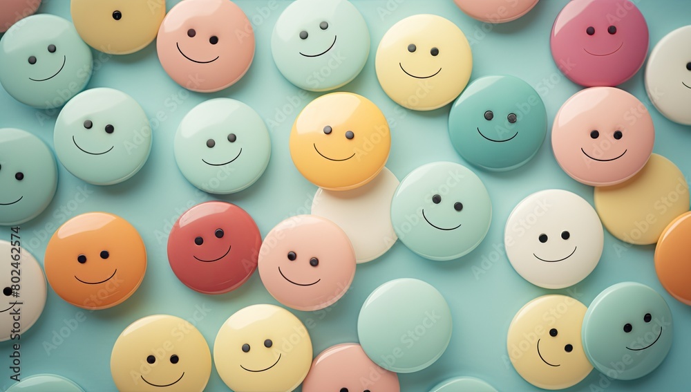 Happy Vibes Only: Bright and Colorful Emoji Background Spreads Smiles Happy Vibes Only: Bright and Colorful Emoji Background Spreads Smiles