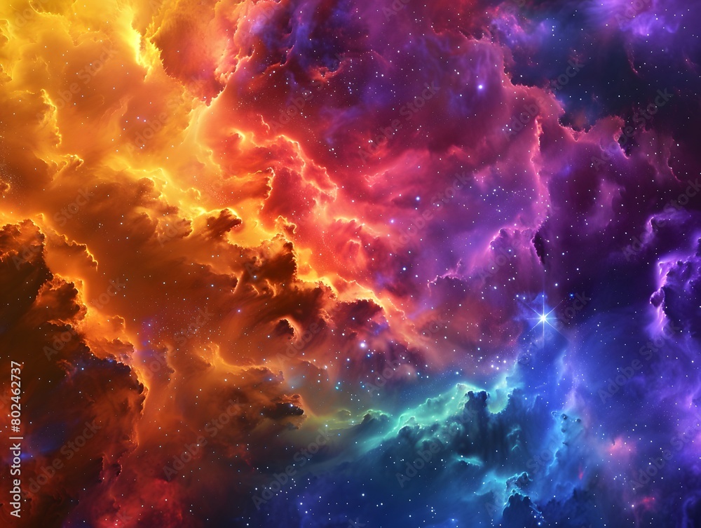 Expanding Nebula: Dynamic and Captivating Cosmic Evolution