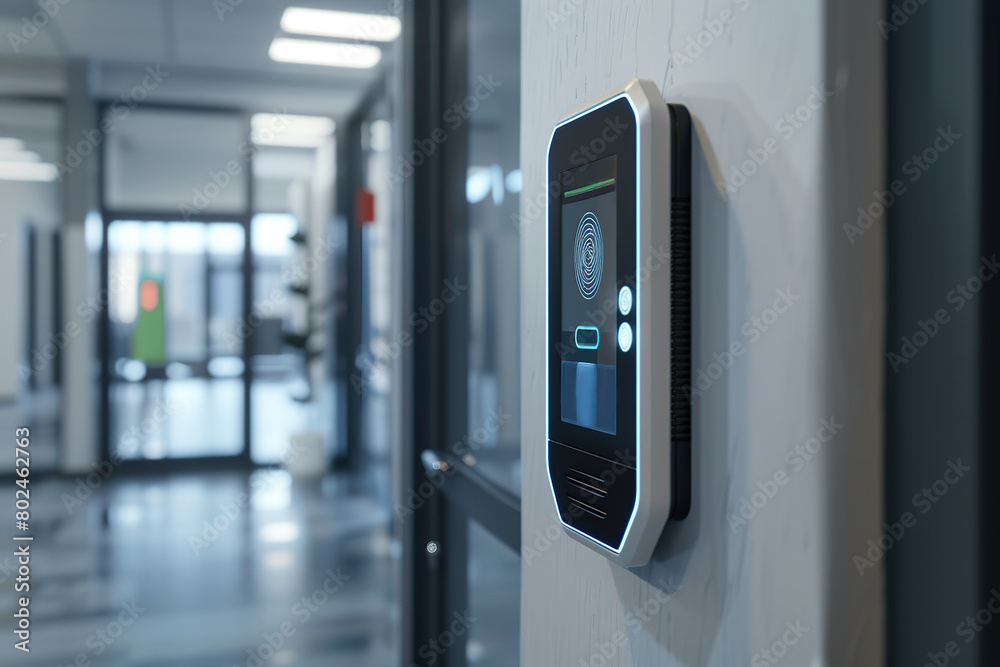 Fingerprint scanner for unlocking entrance door Fingerprint scanner for unlocking entrance door