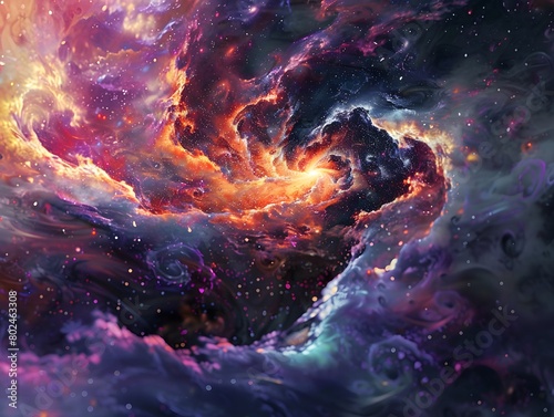 Melting Universe Art Bright and Mysterious Cosmic Transformation