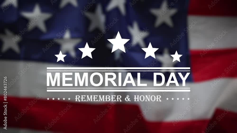 Happy Memorial Day USA Flag Background. Memorial day animation ...