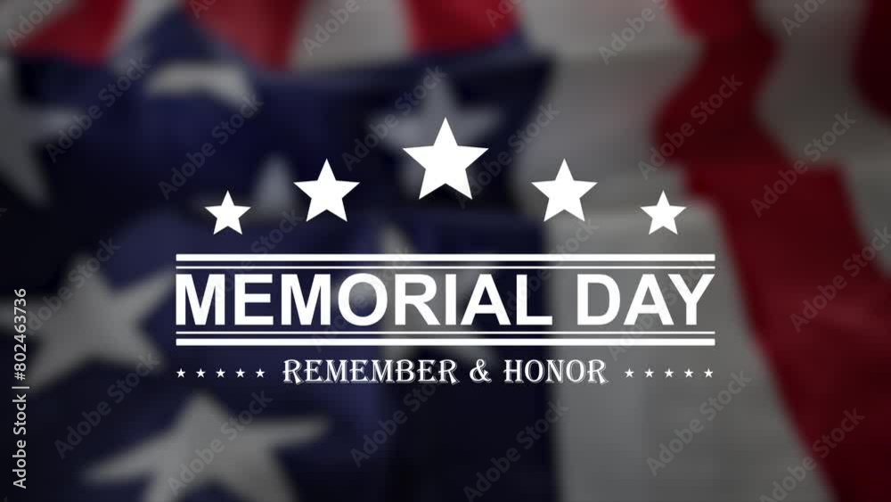 Happy Memorial Day USA Flag Background. Memorial day animation ...