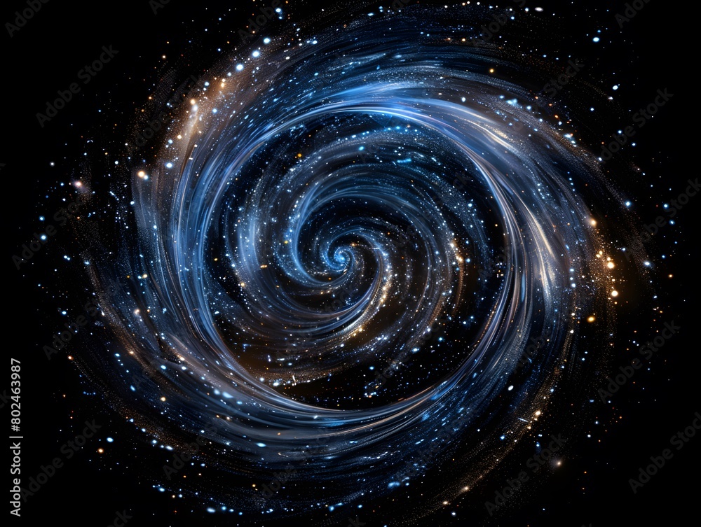 Obraz premium Star Vortex Art Dynamic Cosmic Dance of Stars and Galaxies