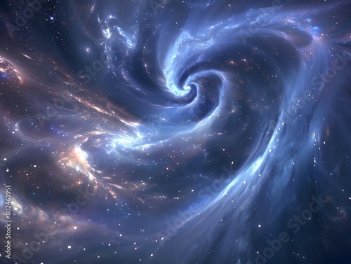 Captivating Star Vortex Cosmic Swirl of Stars and Galaxies