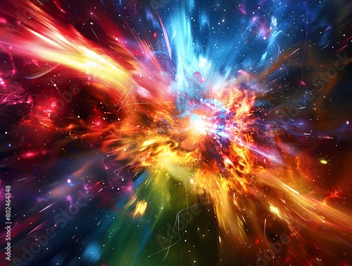 Stellar Explosion Art Vibrant Cosmic Event Representation