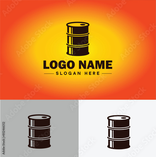 oil drum icon barrel oil Drop Blob Dribble Gallon fuel industry logo modern flat app business vector logo photo