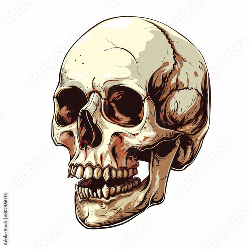 Detailed Human Skull Illustration

 photo