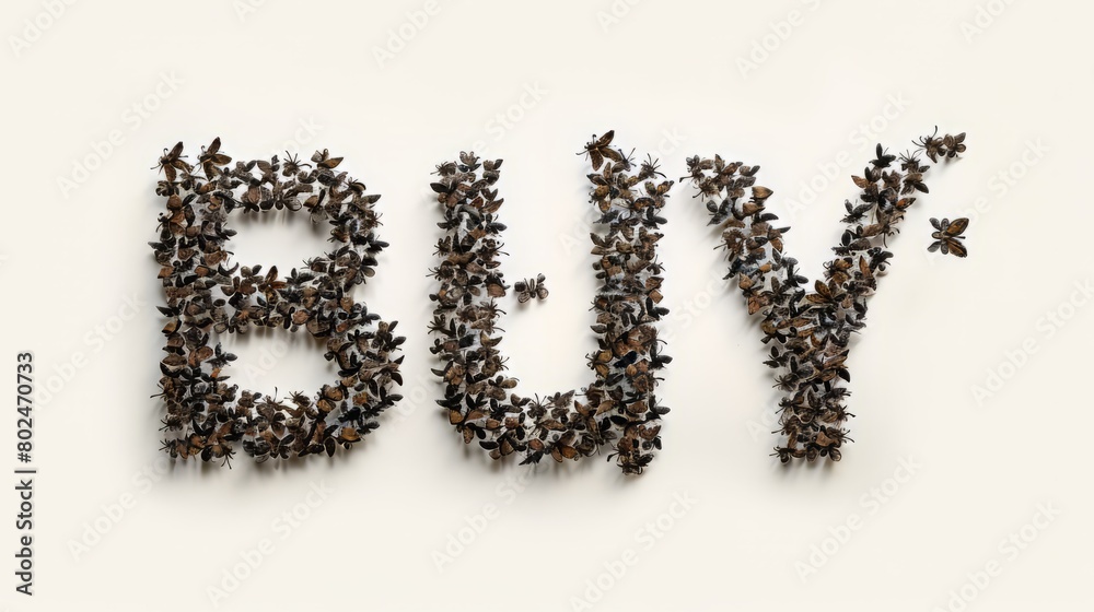 The word Buy created in Clove Typography. The word Buy created in Clove Typography.