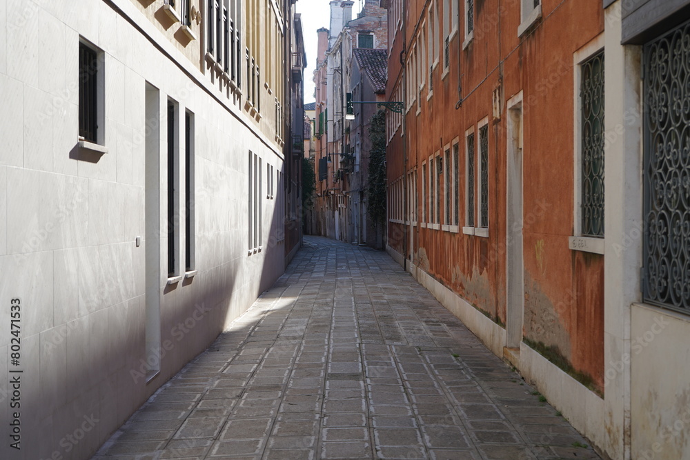 narrow street in the town