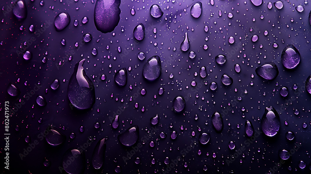 purple drops of water