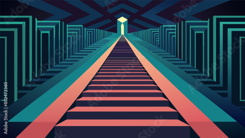 As you approached the end of the Paranoia Induction Hall the floor began to slope downwards adding a sense of a neverending and escapeless maze..