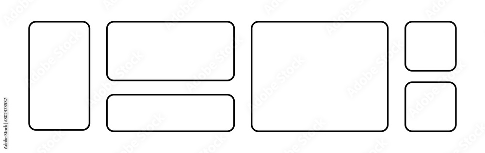 Set of frames of different shapes. For planning, writing notes, organizing. Frame design collection. Black and white illustration
Set of frames of different shapes. For planning, writing notes, organizing. Frame design collection. Black and white illustration
