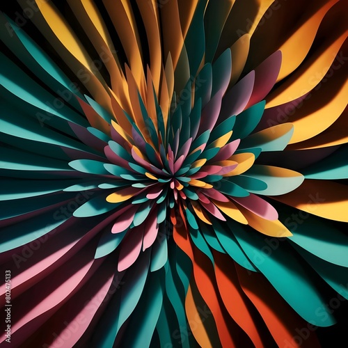 fractal multi color burst background