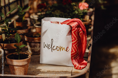 Pochette cadeau de bienvenue pour les invités photo