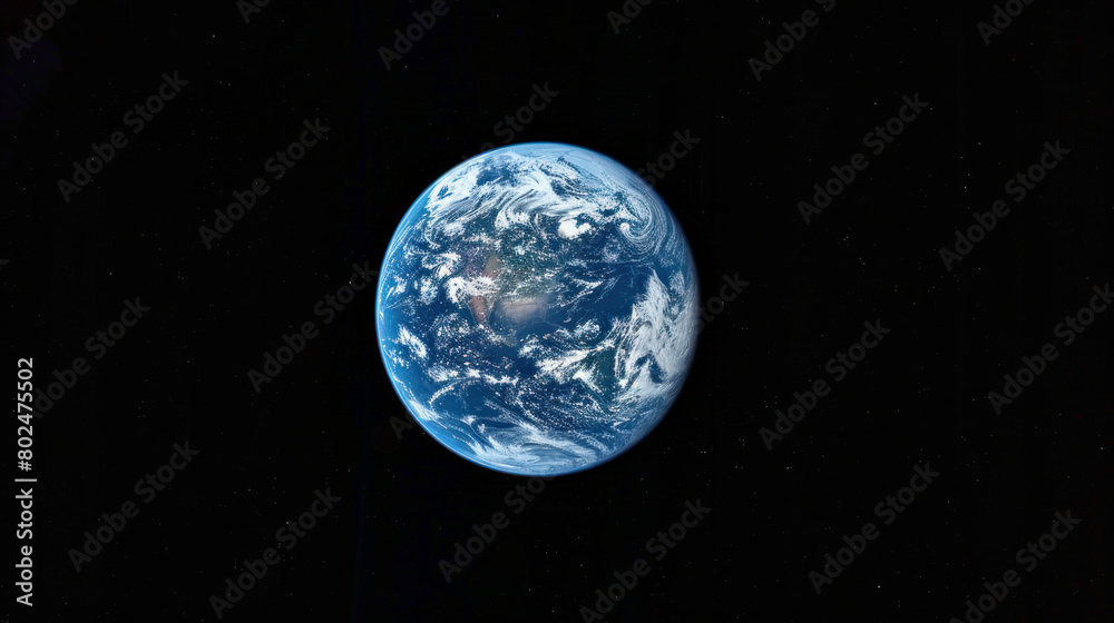 Fototapeta premium Earth, our blue planet, floats in space. The Atlantic Ocean is visible in this image.