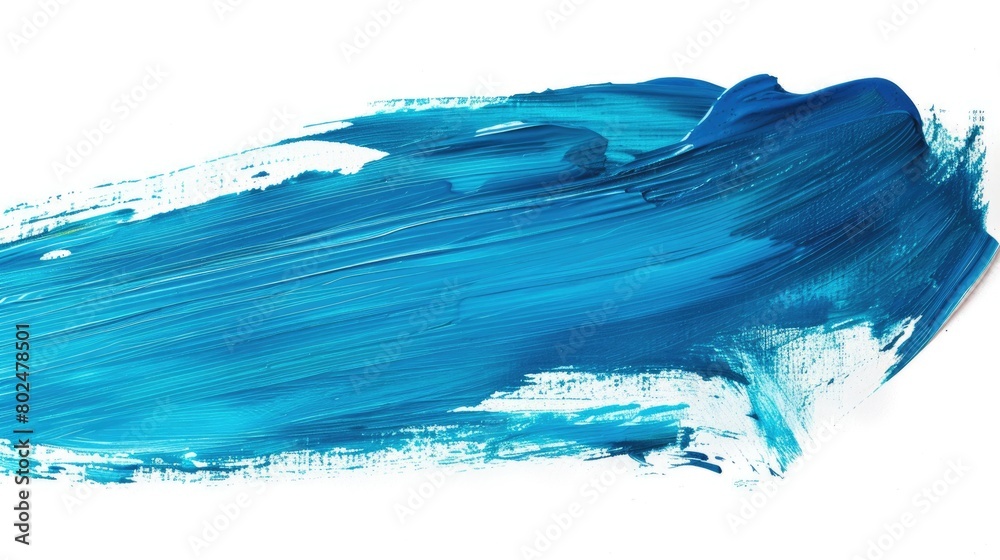 Turquoise Thick Brush Stroke on White Background for Design Projects: Paint, Brush and Water Turquoise Thick Brush Stroke on White Background for Design Projects: Paint, Brush and Water