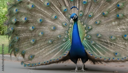 A Peacock With Its Tail Feathers Dragging Behind I Upscaled 7