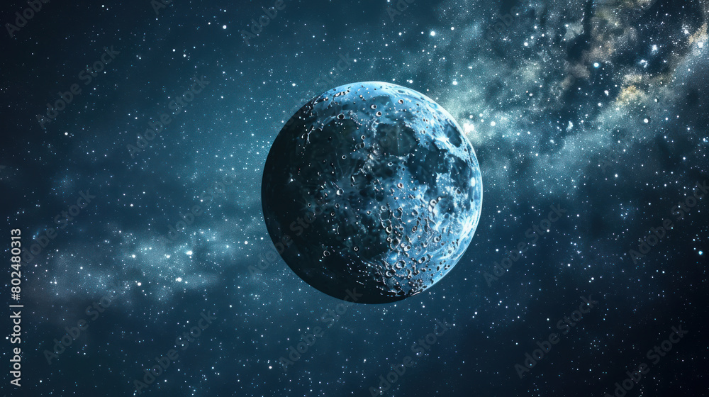 The Moon, with its craters, floats in the darkness of space. Earth, a glowing orb at night, hangs behind it. The Moon, with its craters, floats in the darkness of space. Earth, a glowing orb at night, hangs behind it.